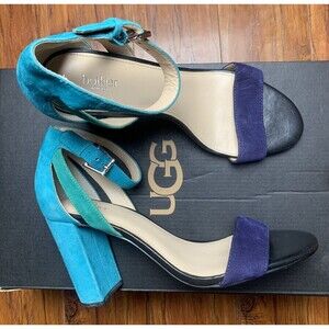 Botkier Shoes Gianna Suede Heels Multicolor Sandals 8.5 Date Night Summer Dress